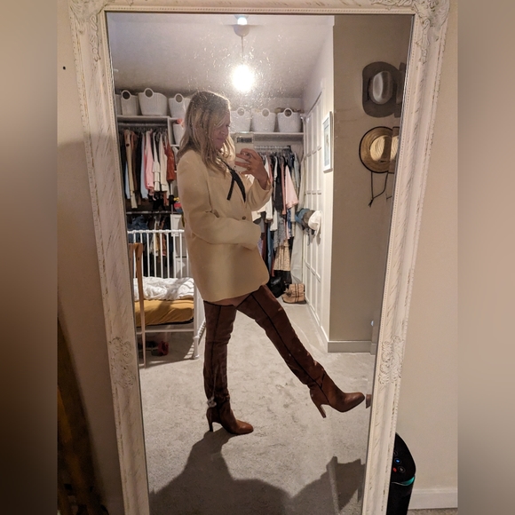 Jean Gaborit Paris genuine leather brown though over the knee boots - Picture 5 of 5